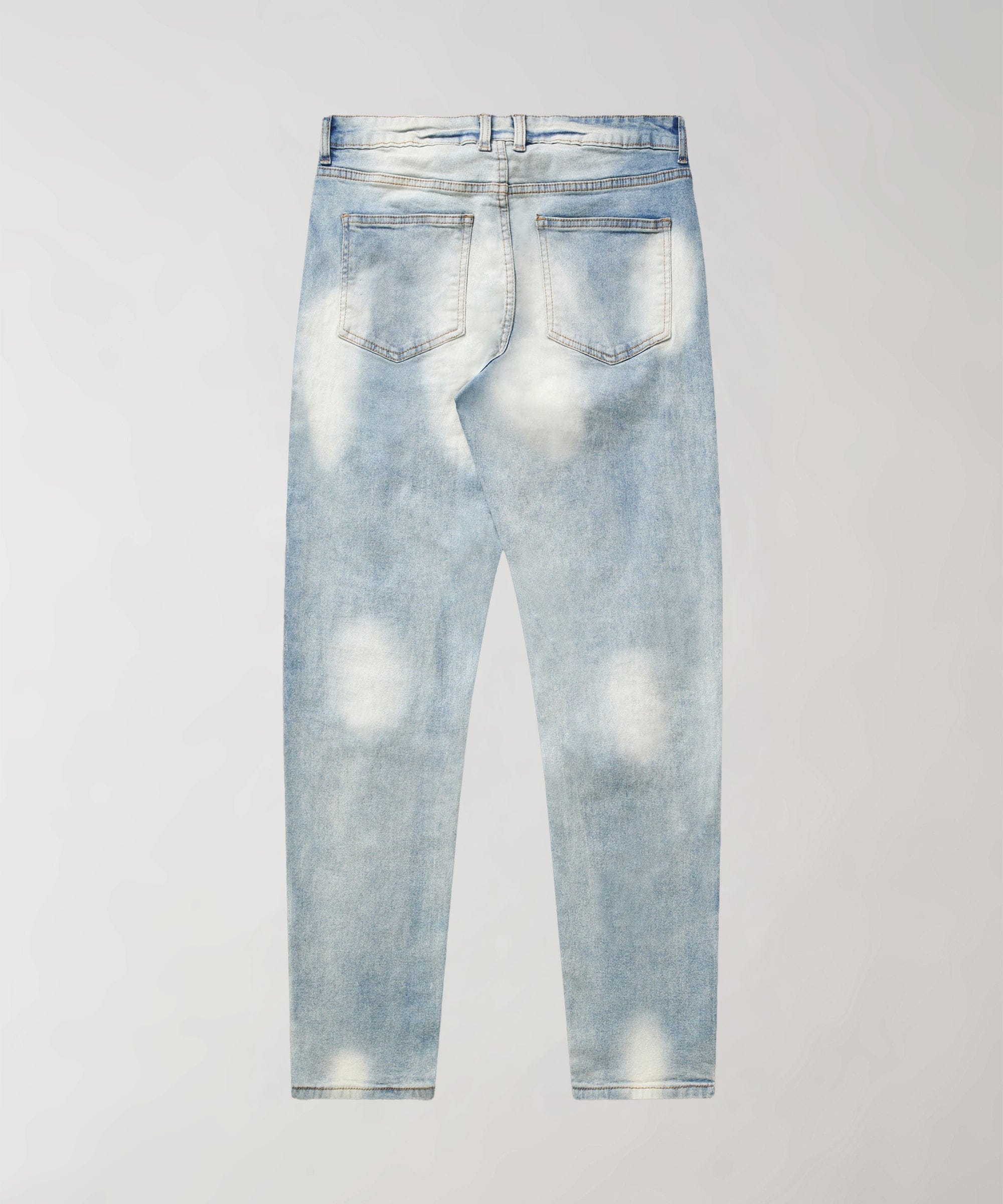 Washed Rip And Repair Denim Jeans - Light Indigo - Image 2