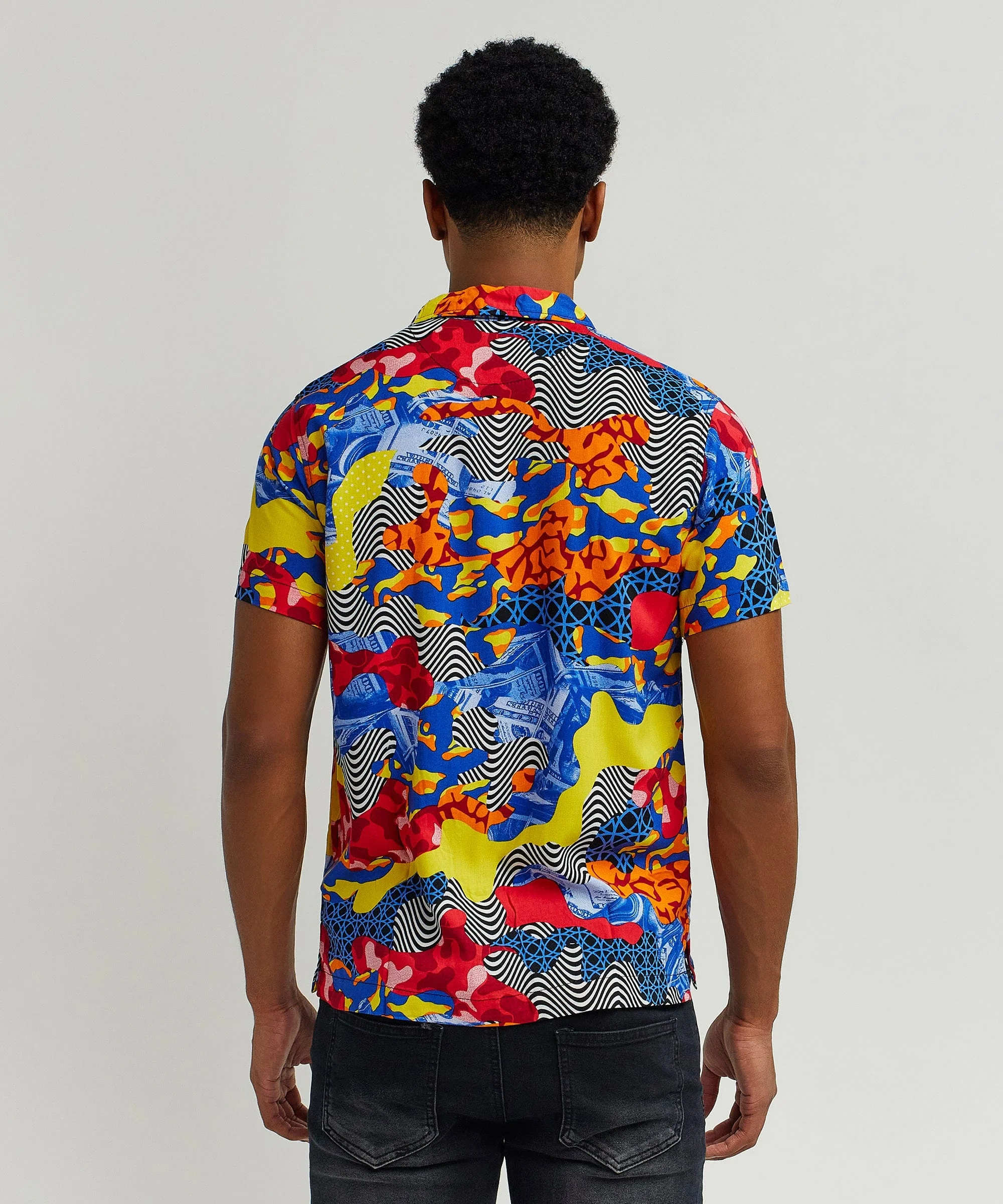 Wavy Allover Print Short Sleeve Shirt - Image 5