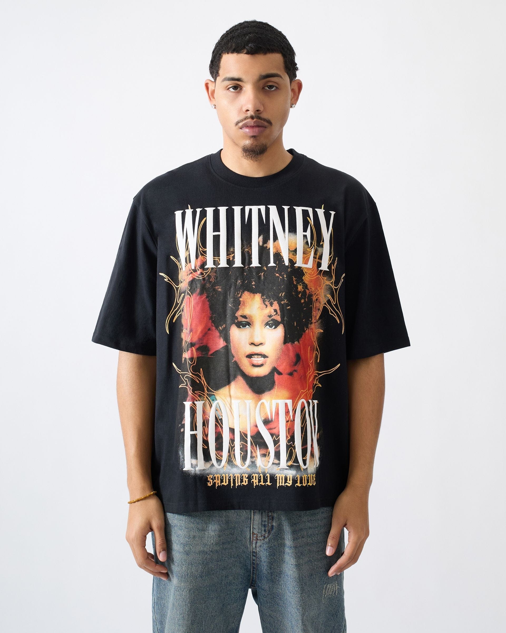 Whitney Houston Short Sleeve Tee - Black