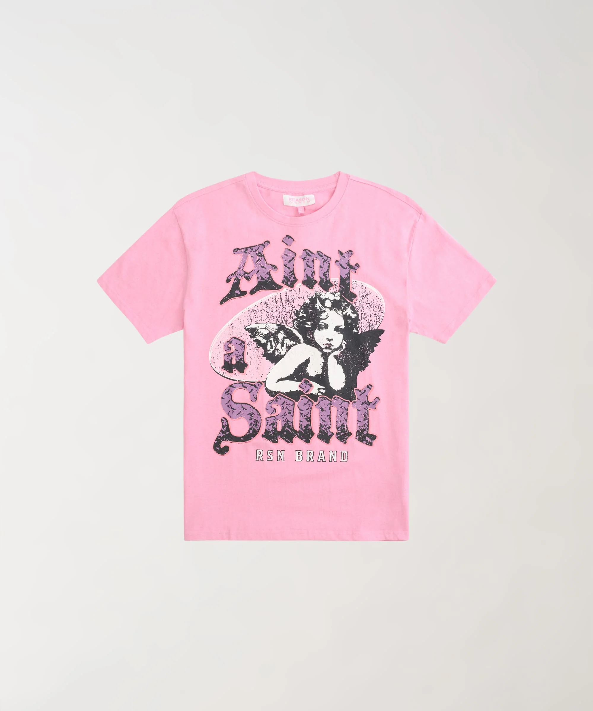 Women Aint A Saint Short Sleeve Tee - Pink