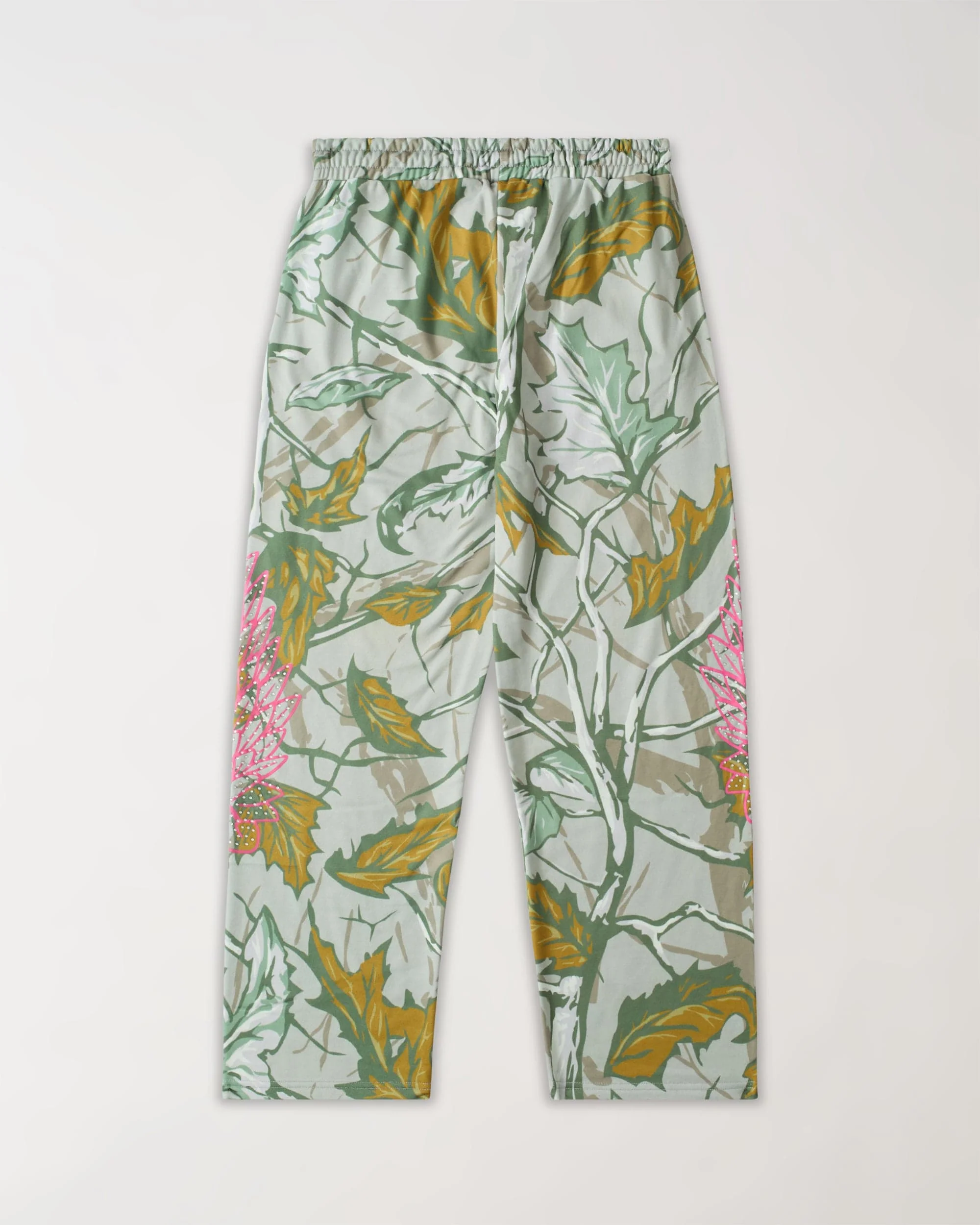 Women Fly High Rhinestone Fleece Pants - Olive Green - Image 3