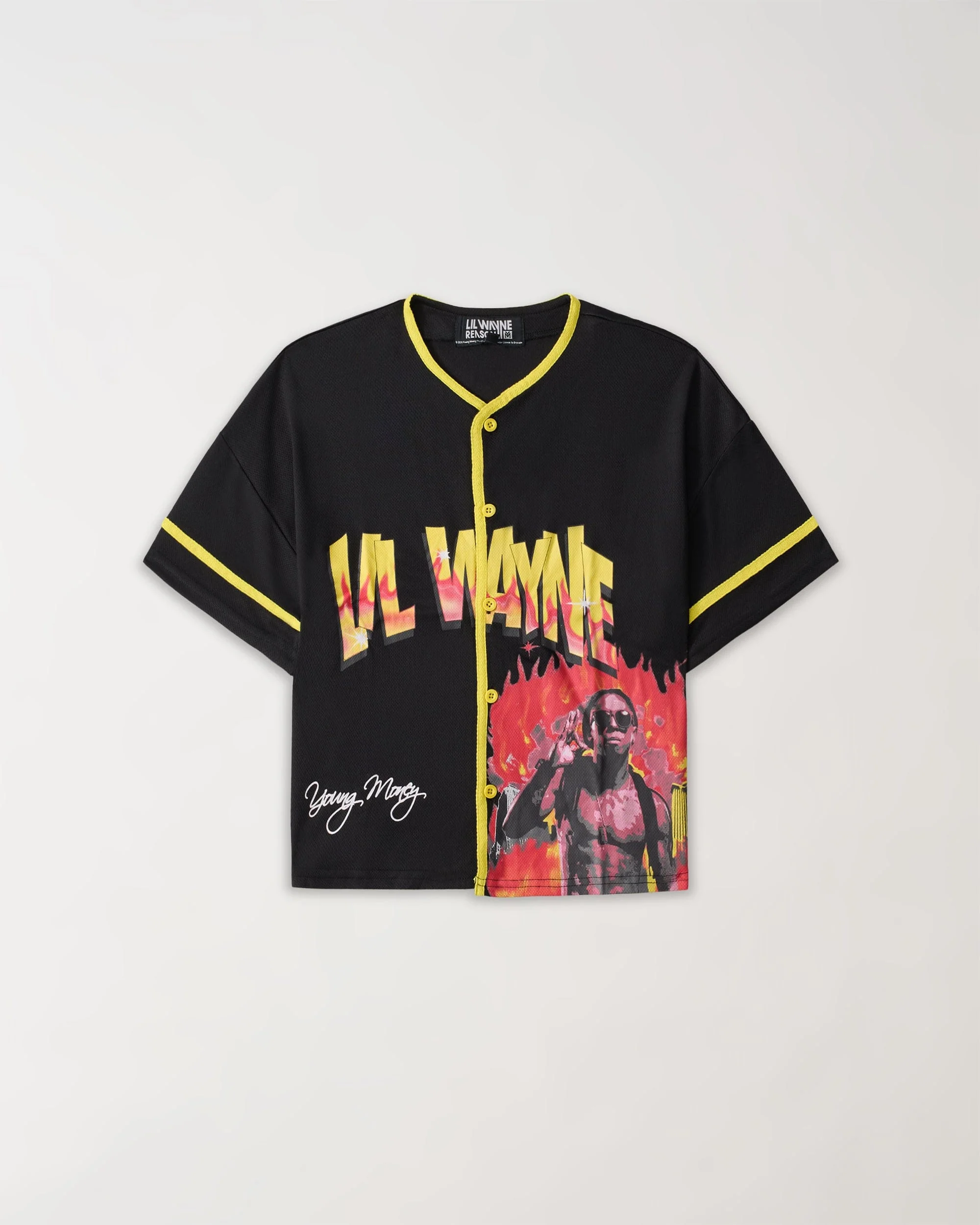 Women Lil Wayne Crop Jersey - Black