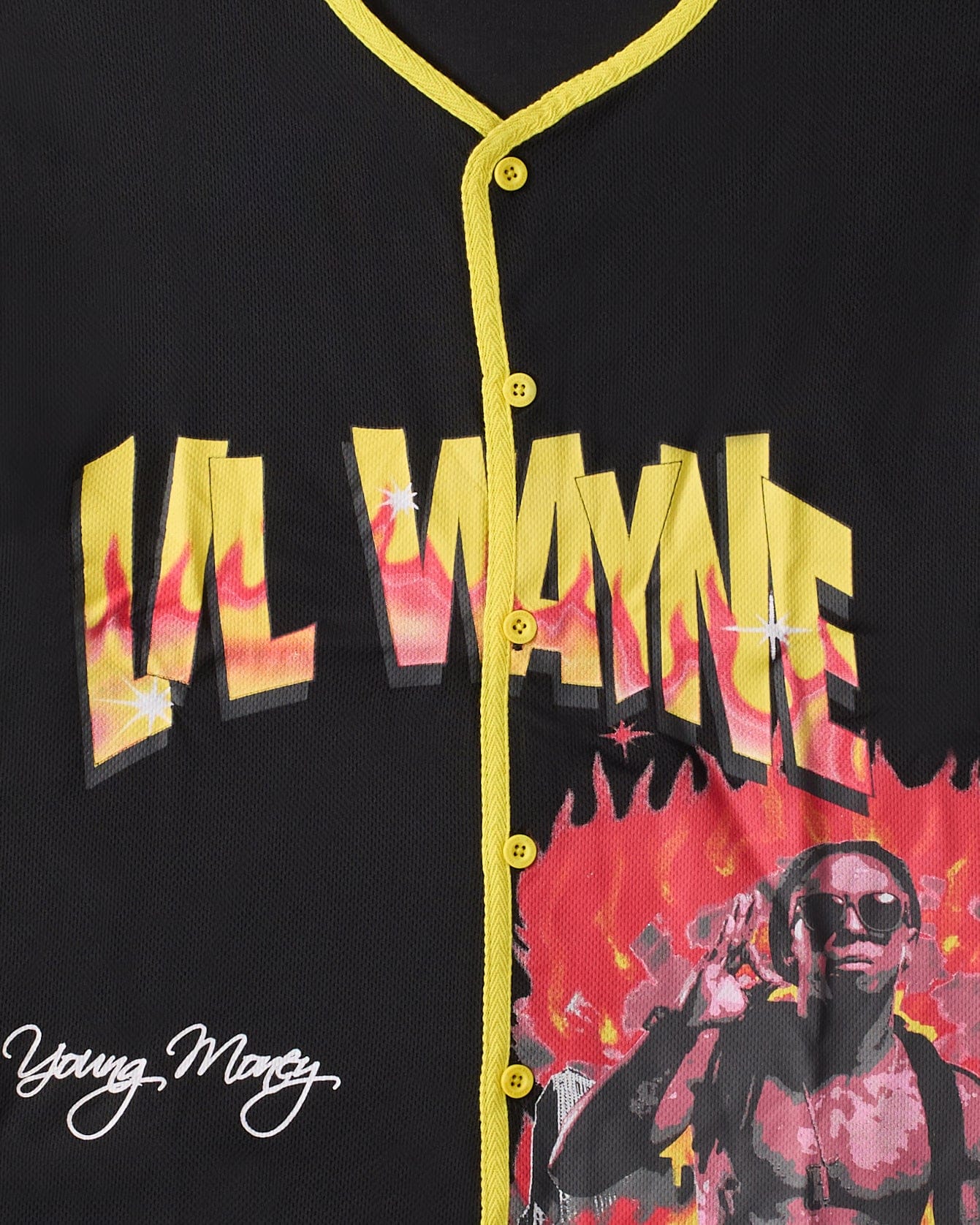 Women Lil Wayne Crop Jersey - Black - Image 3