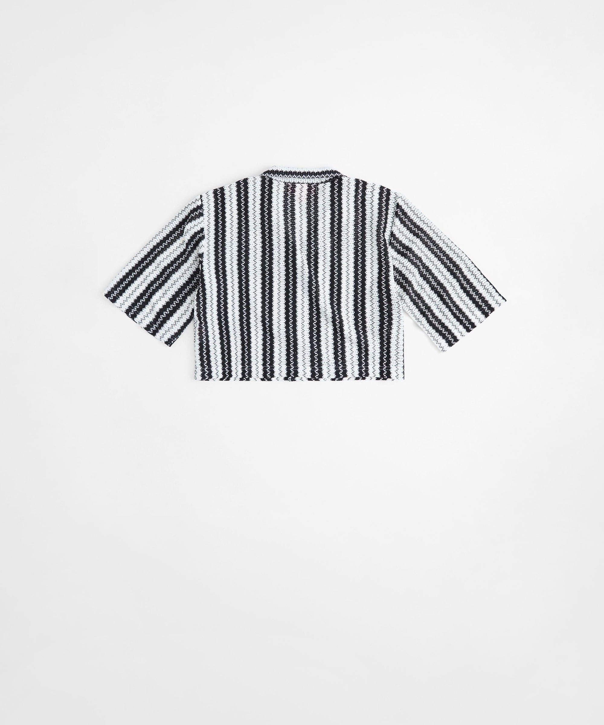 Women Plus Size Textured Shirt - Black And White - Image 3