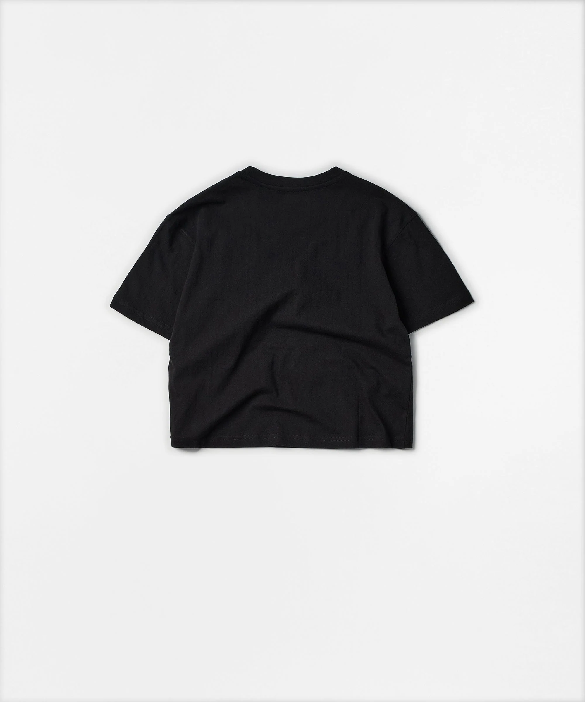 Womens Popeye Short Sleeve Cropped Tee - Black - Image 3