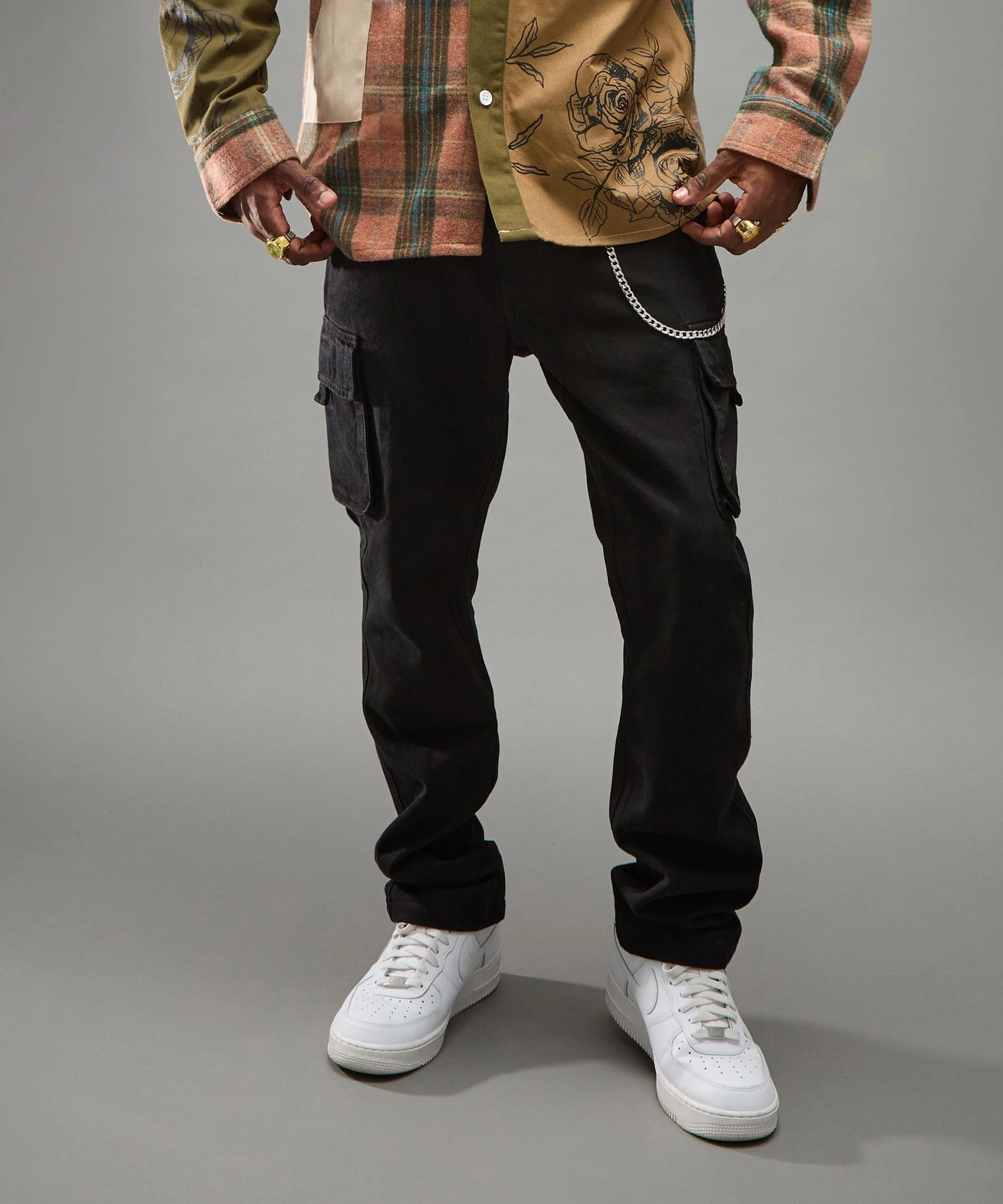 Workwear Cargo Pants - Black - Image 12