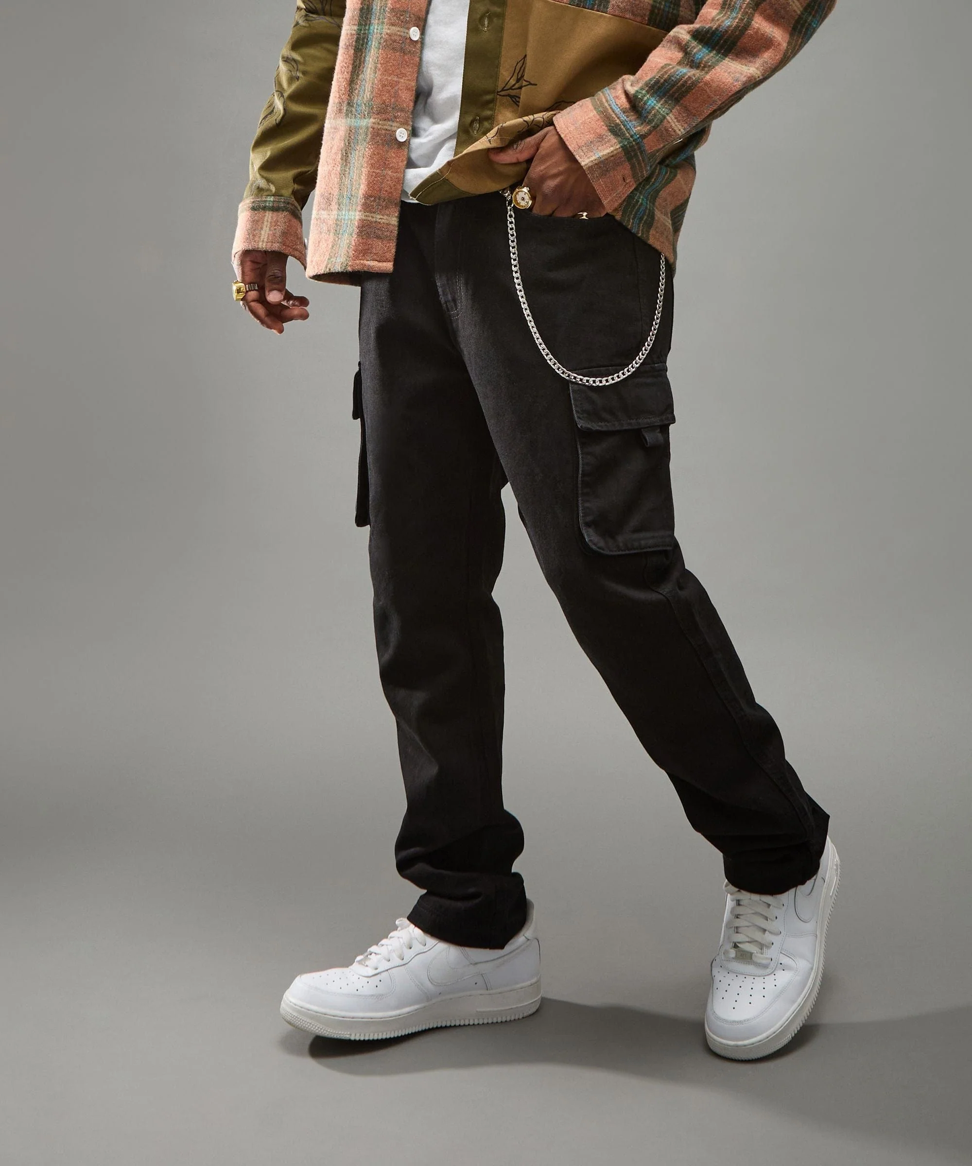 Workwear Cargo Pants - Black - Image 4